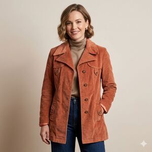 Authentic 1960s/70s Vintage Corduroy "Safari" Field Coat